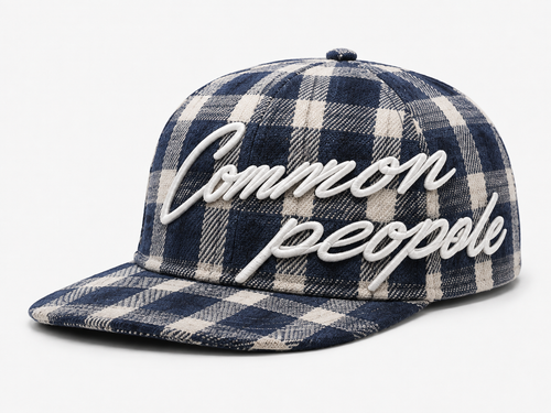 Common People Black Plaid Cap