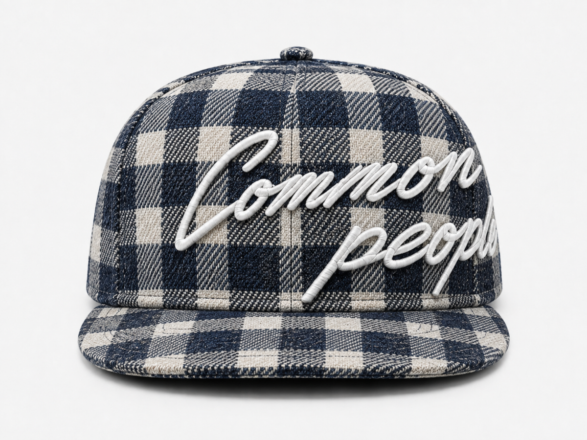 Common People Black Plaid Cap