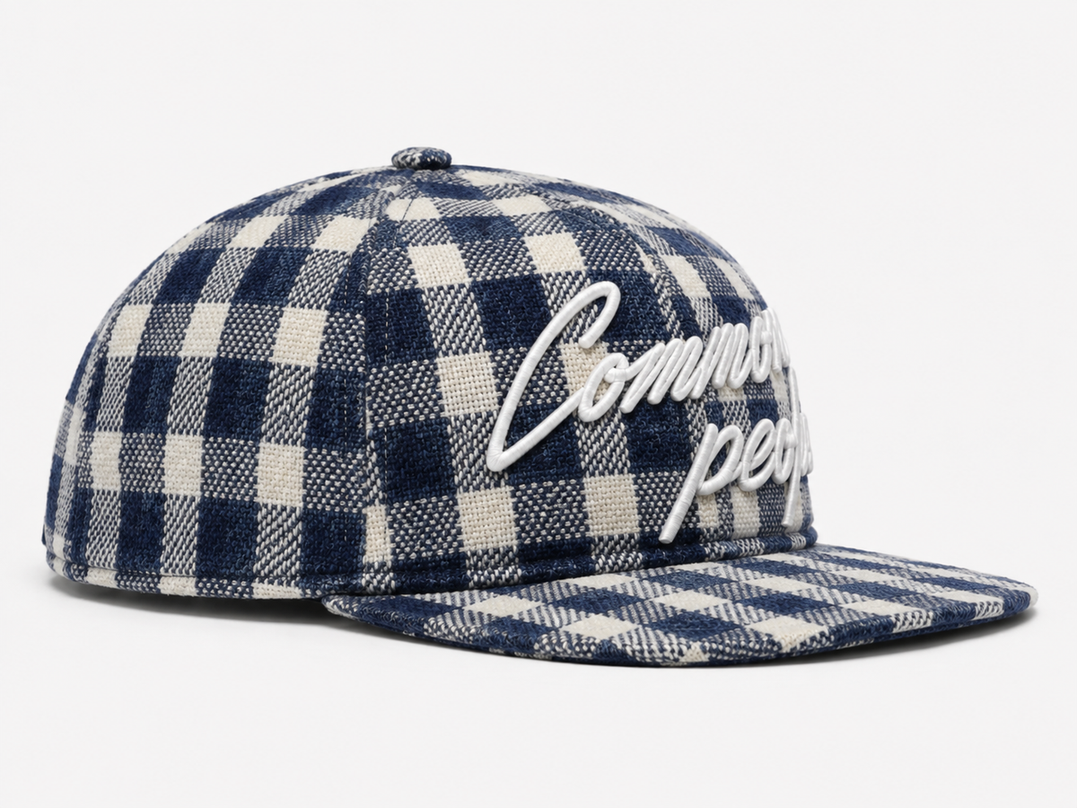 Common People Black Plaid Cap